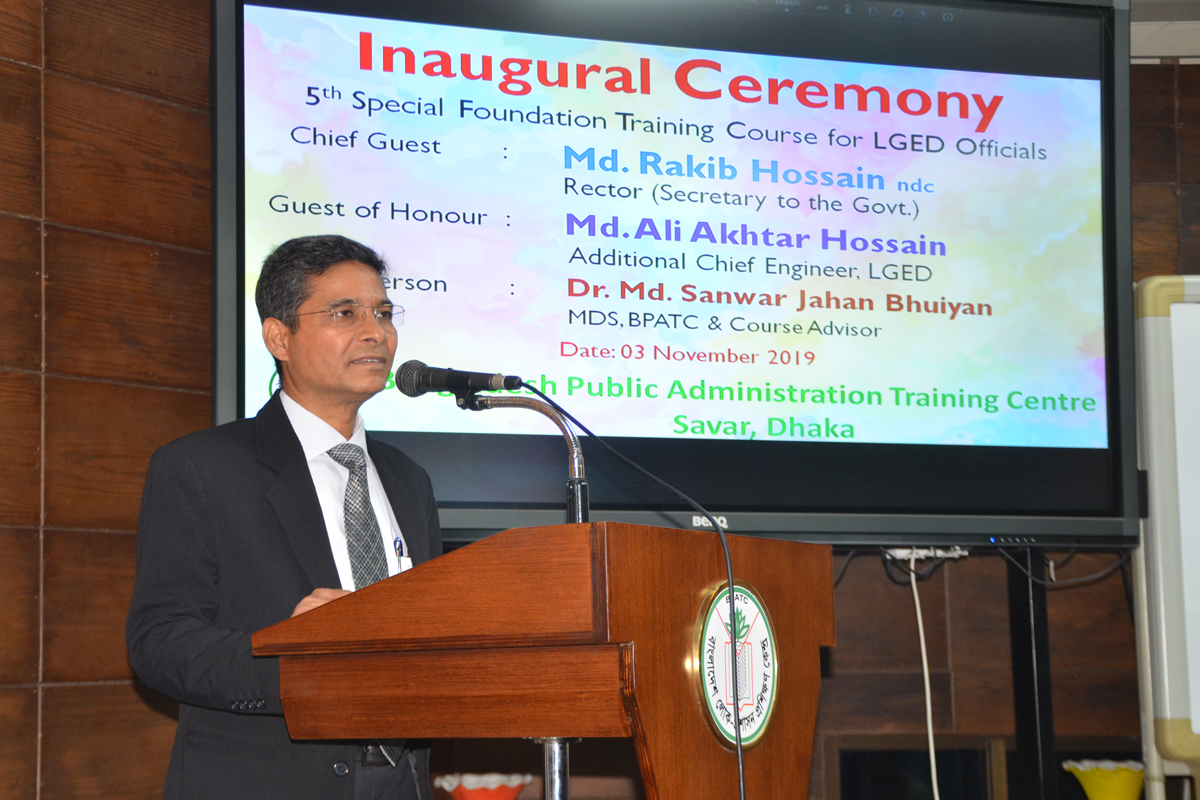 Inaugural Ceremony of 5th SFTC for LGED