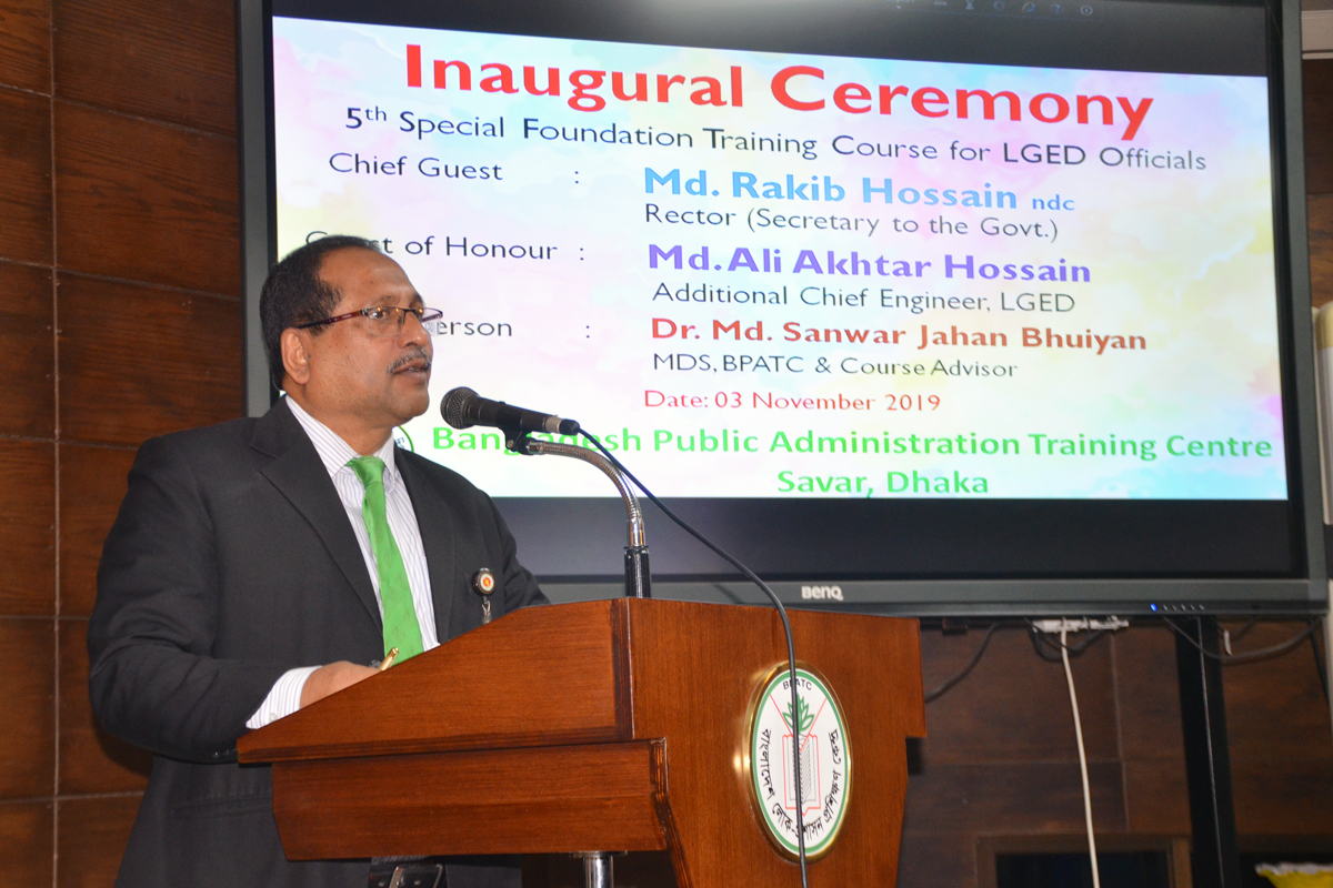 Inaugural Ceremony of 5th SFTC for LGED