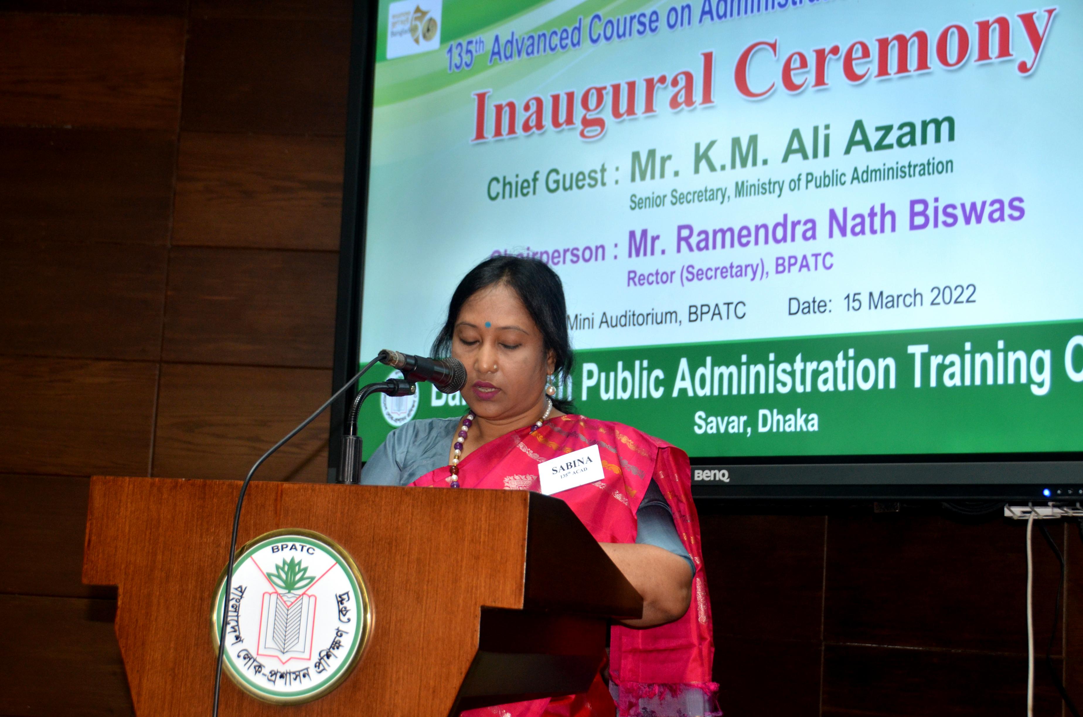 135th ACAD Inaugural