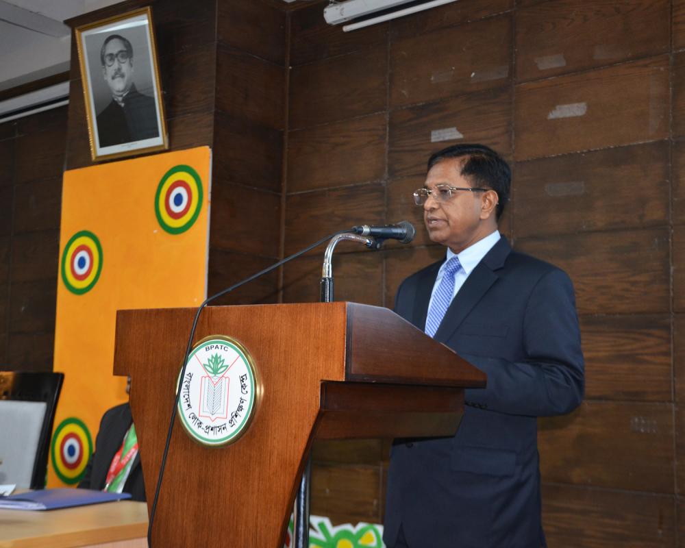 Dr. Md. Mozammel Haque Khan delivered speech to participant